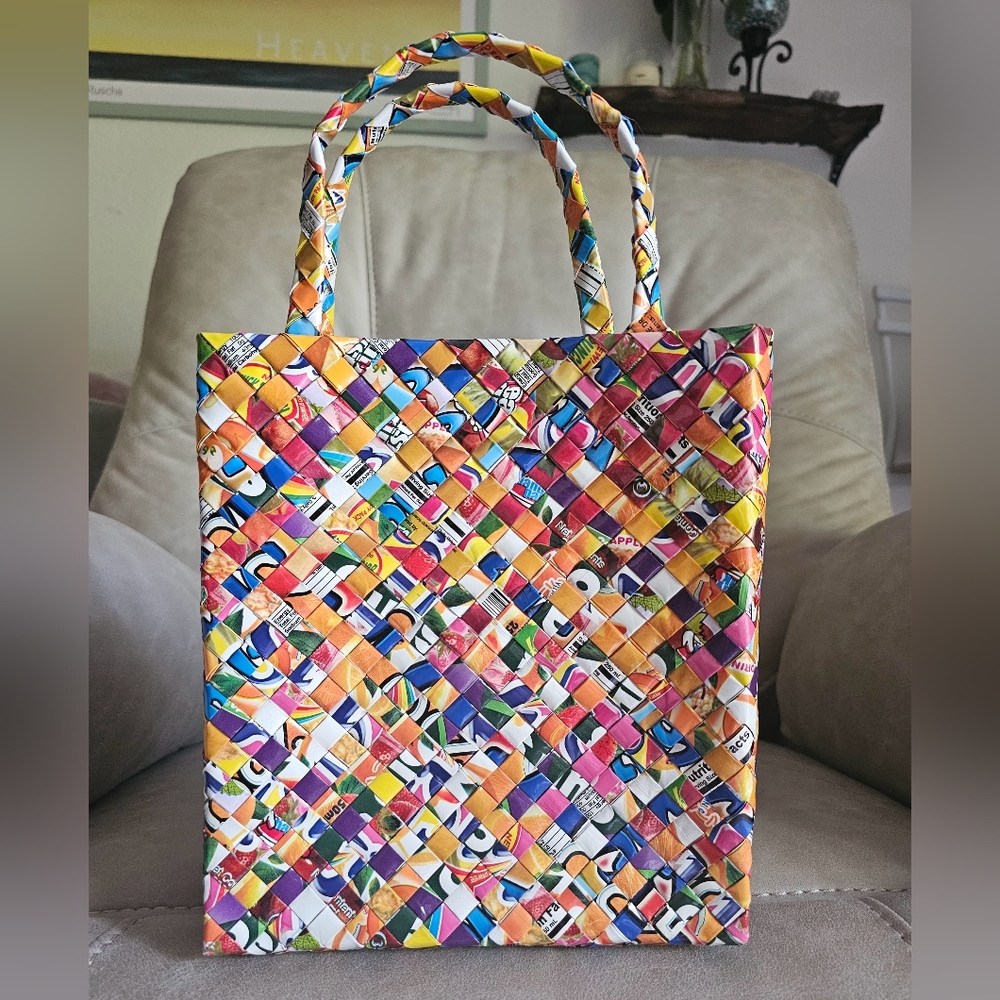 Candy wrapper dopamine fashion art‎ to wear hand bag